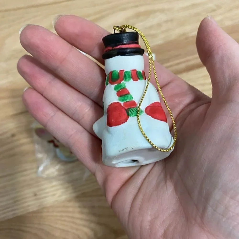 Vintage CVS Christmas Ornaments Mouse Snowman NEW